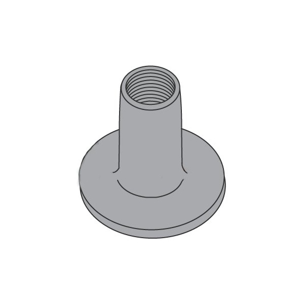 Newport Fasteners Round Weld Nut, #10-32, Steel, 3/4 in Wd, 3/4 in Lg, 9/32 in Ht, 1000 PK 309017 - main
